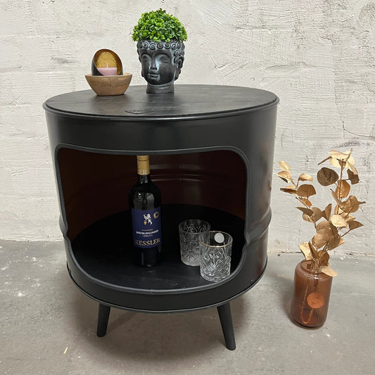 LISSY Designer Fass-Couchtisch – Upcycling trifft Industrial Charme